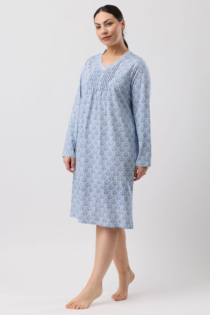 ORIENTAL CROCHET NIGHTIE TEAL - SK208O6