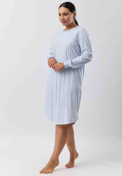 ROSE STRIPE SKI NIGHTIE BLUE - SK231R5