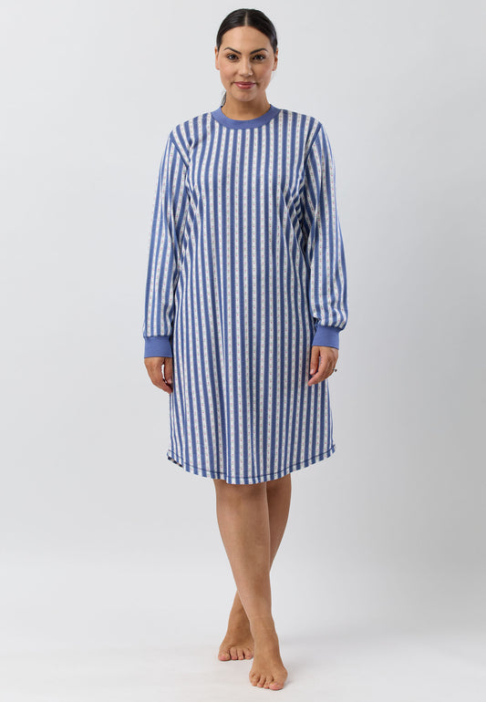 ROSE STRIPE SKI NIGHTIE NAVY - SK231R5
