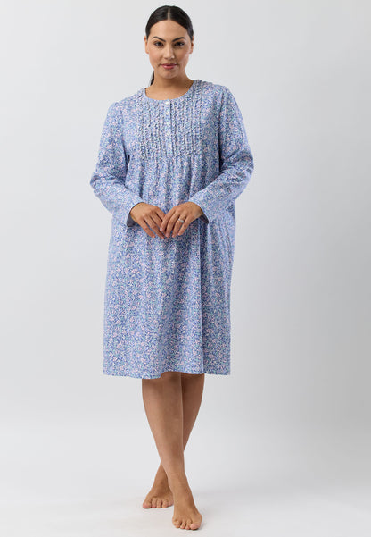 FLOWERETTE RUFFLE NIGHTIE DENIM - SK242F5
