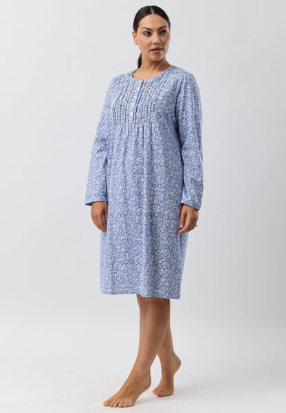 FLOWERETTE RUFFLE NIGHTIE DENIM - SK242F5
