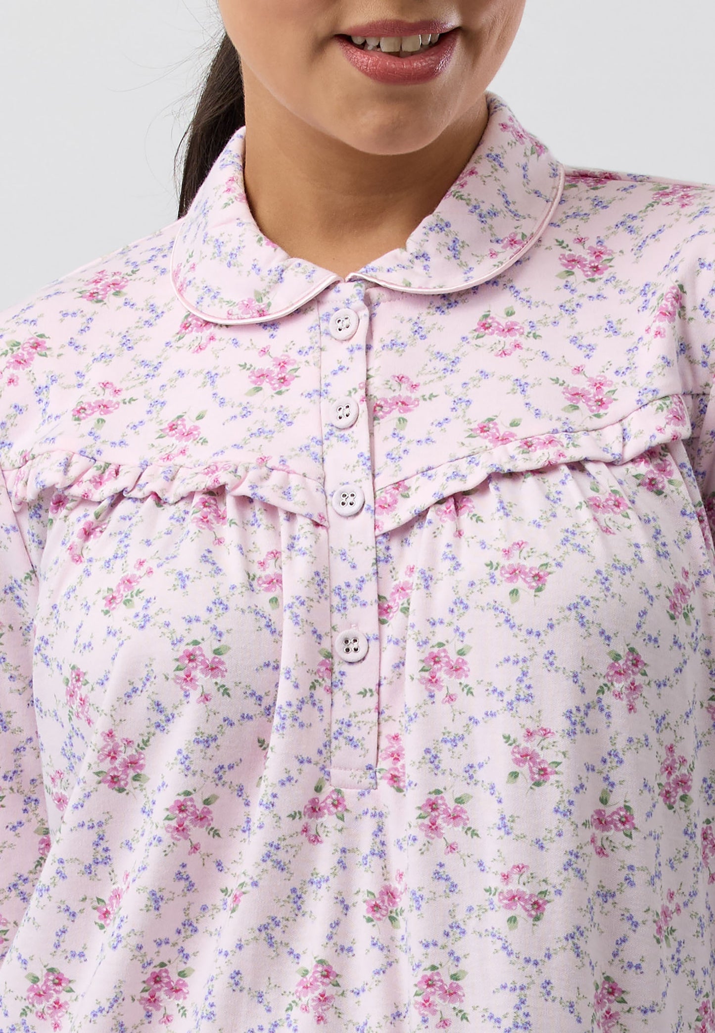 POSY COLLAR NIGHTIE PINK - SK248PO5