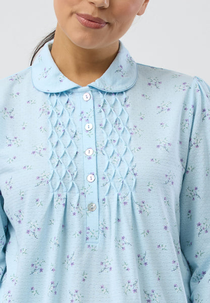 SWEET PEA COLLAR NIGHTIE AQUA - SK251S5