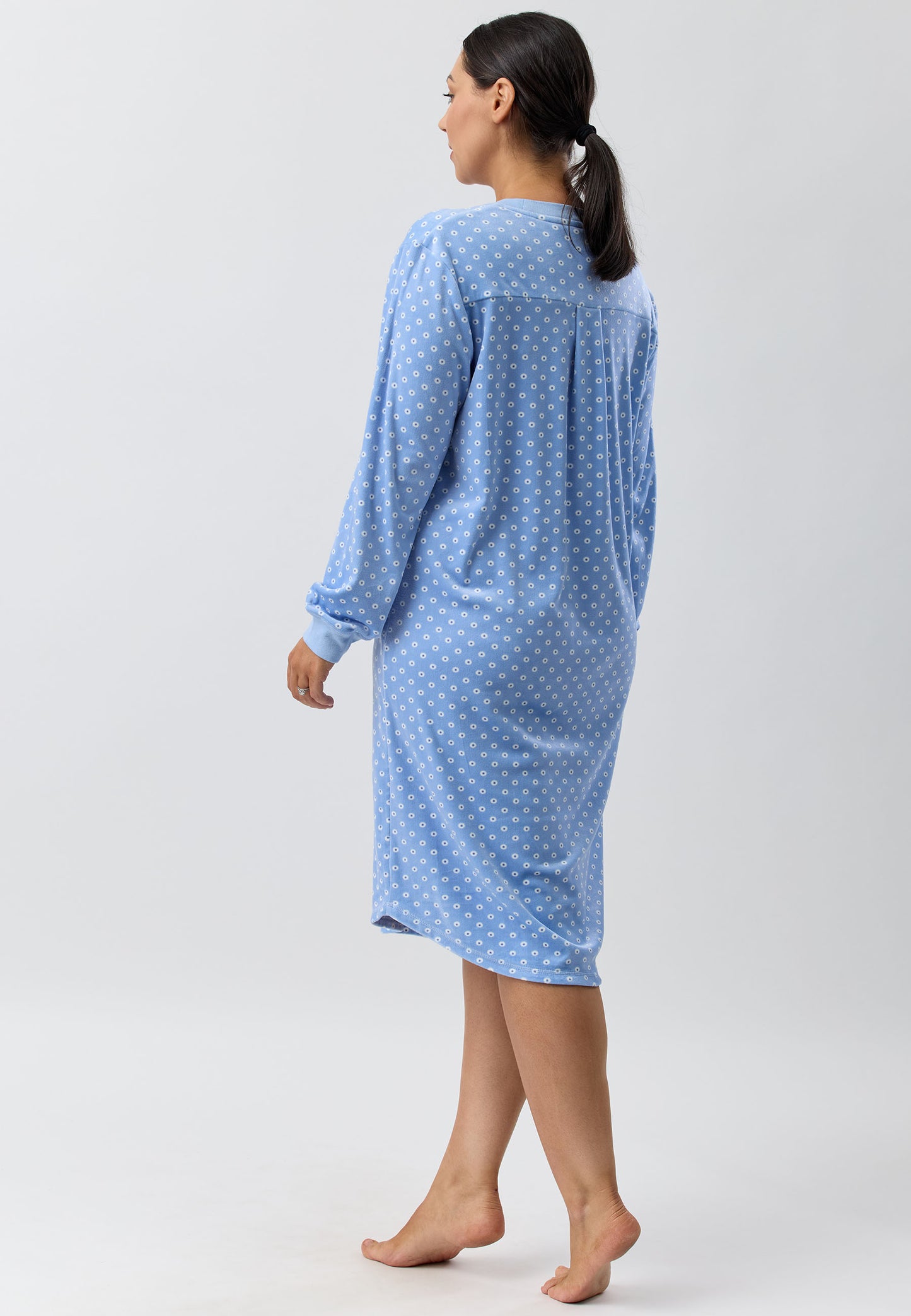 VELOUR SKI NIGHTIE  BLUE - SK255V5