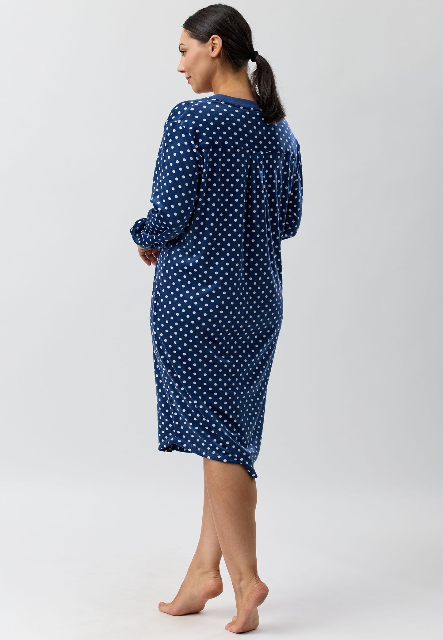 VELOUR SKI NIGHTIE  NAVY - SK255V5