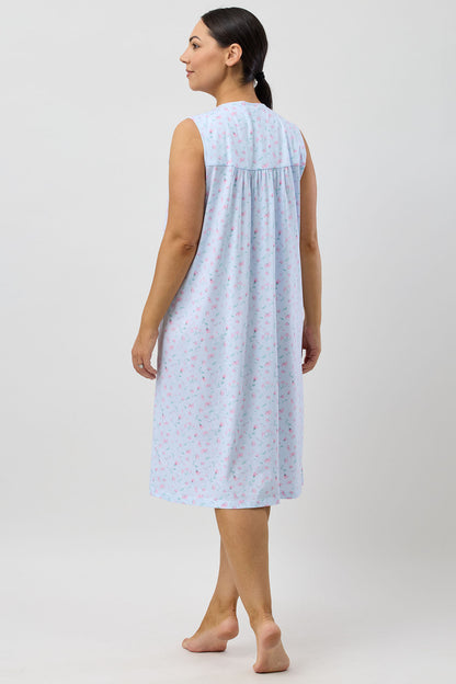 PEONY SLEEVELESS NIGHTIE BLUE - SK418P5