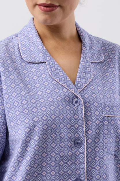 FLEUR DE LYS PJ SET INDIGO - SK500F6