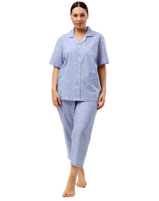 FLORAL SPOT PJ SET CORNFLOWER - SK500F