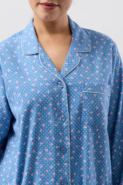 ROSE SPOT PJ SET DENIM - SK500R6