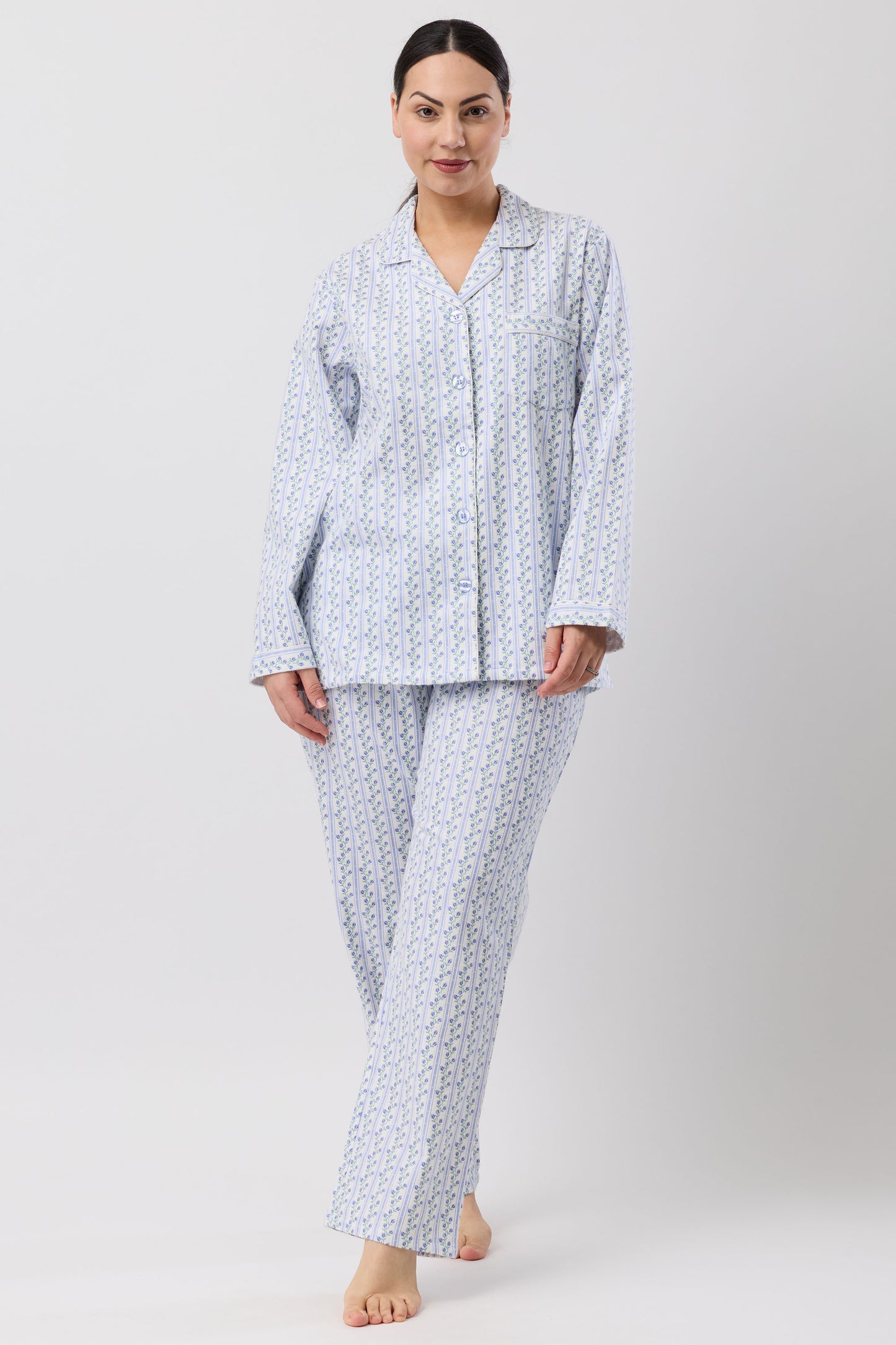 TULIP STRIPE PJ SET BLUE - SK500T6