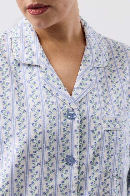 TULIP STRIPE PJ SET BLUE - SK500T6