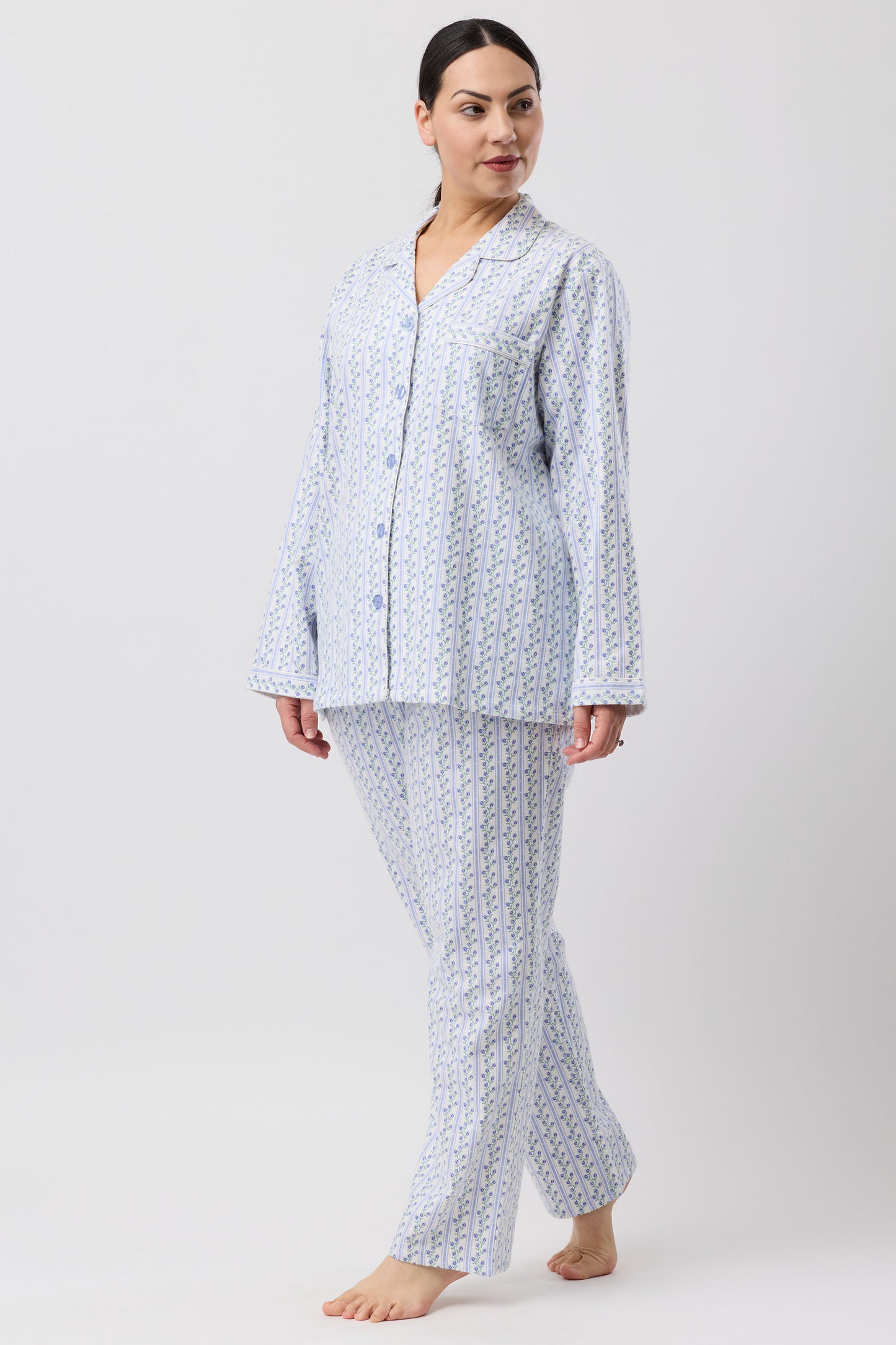 TULIP STRIPE PJ SET BLUE - SK500T6