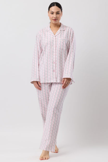 TULIP STRIPE PJ SET PINK - SK500T6