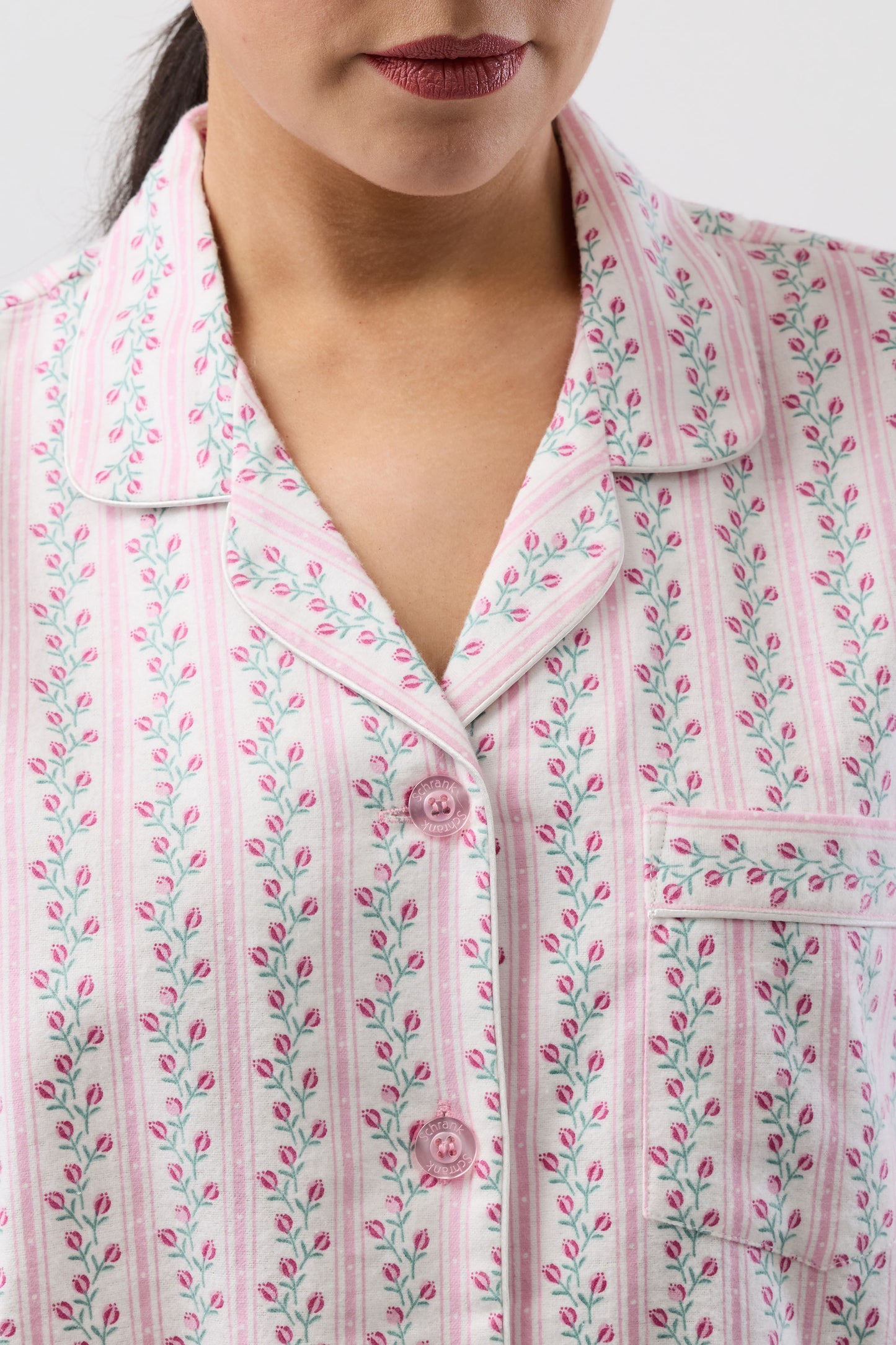 TULIP STRIPE PJ SET PINK - SK500T6