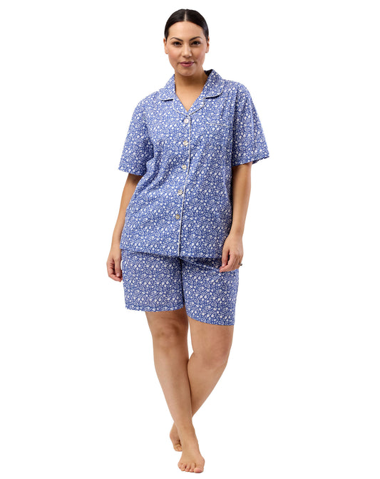 LEAF SHORT PJ SET DENIM - SK506L