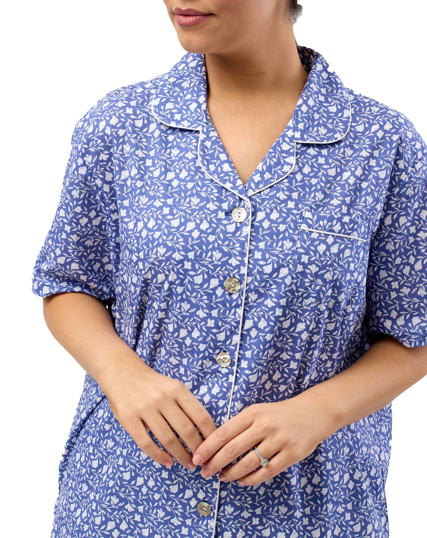 LEAF SHORT PJ SET DENIM - SK506L