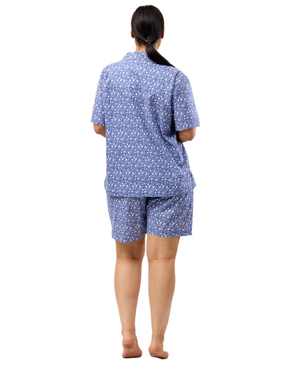 LEAF SHORT PJ SET DENIM - SK506L
