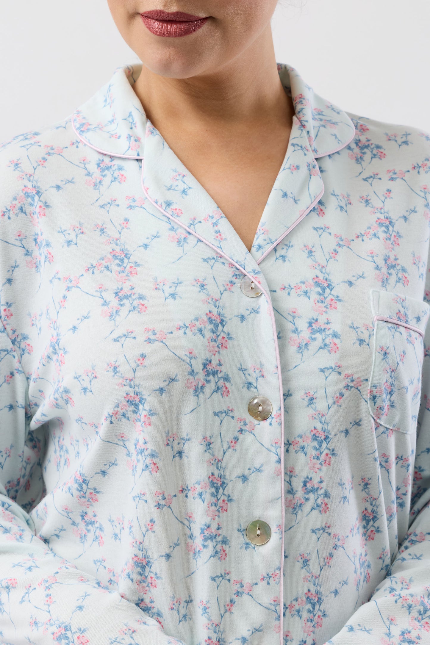 CHERRY BLOSSOM PJ SET MINT - SK515C6