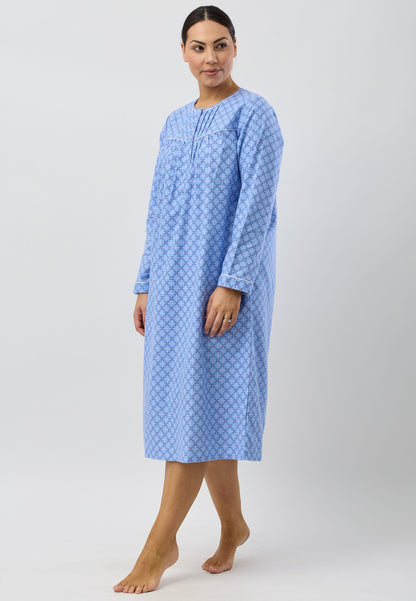 LATTICE NIGHTIE BLUE - SK611L5