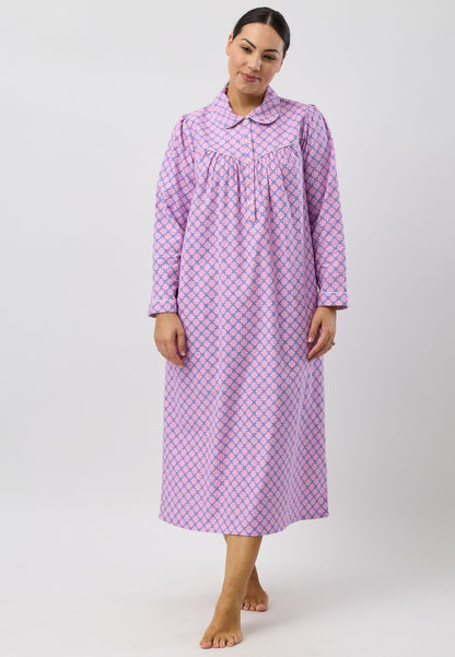 LATTICE COLLAR  NIGHTIE PINK - SK612L5