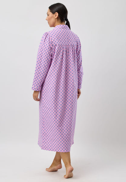 LATTICE COLLAR  NIGHTIE PINK - SK612L5