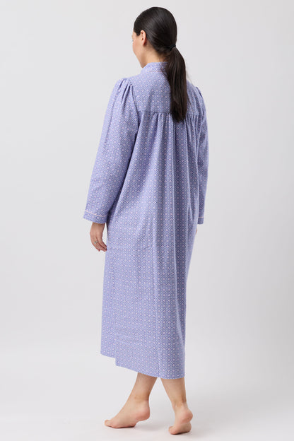 FLEUR DE LYS COLLAR NIGHTIE INDIGO - SK618F6