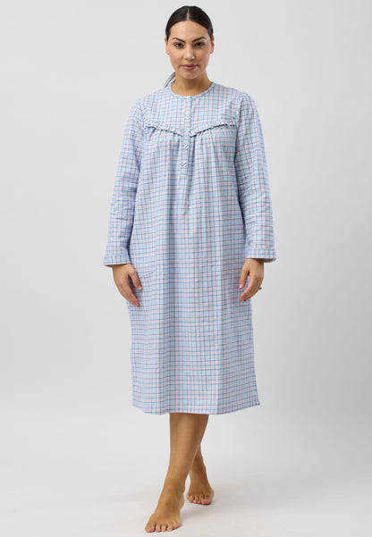 HOUNDSTOOTH NIGHTIE BLUE - SK625H5