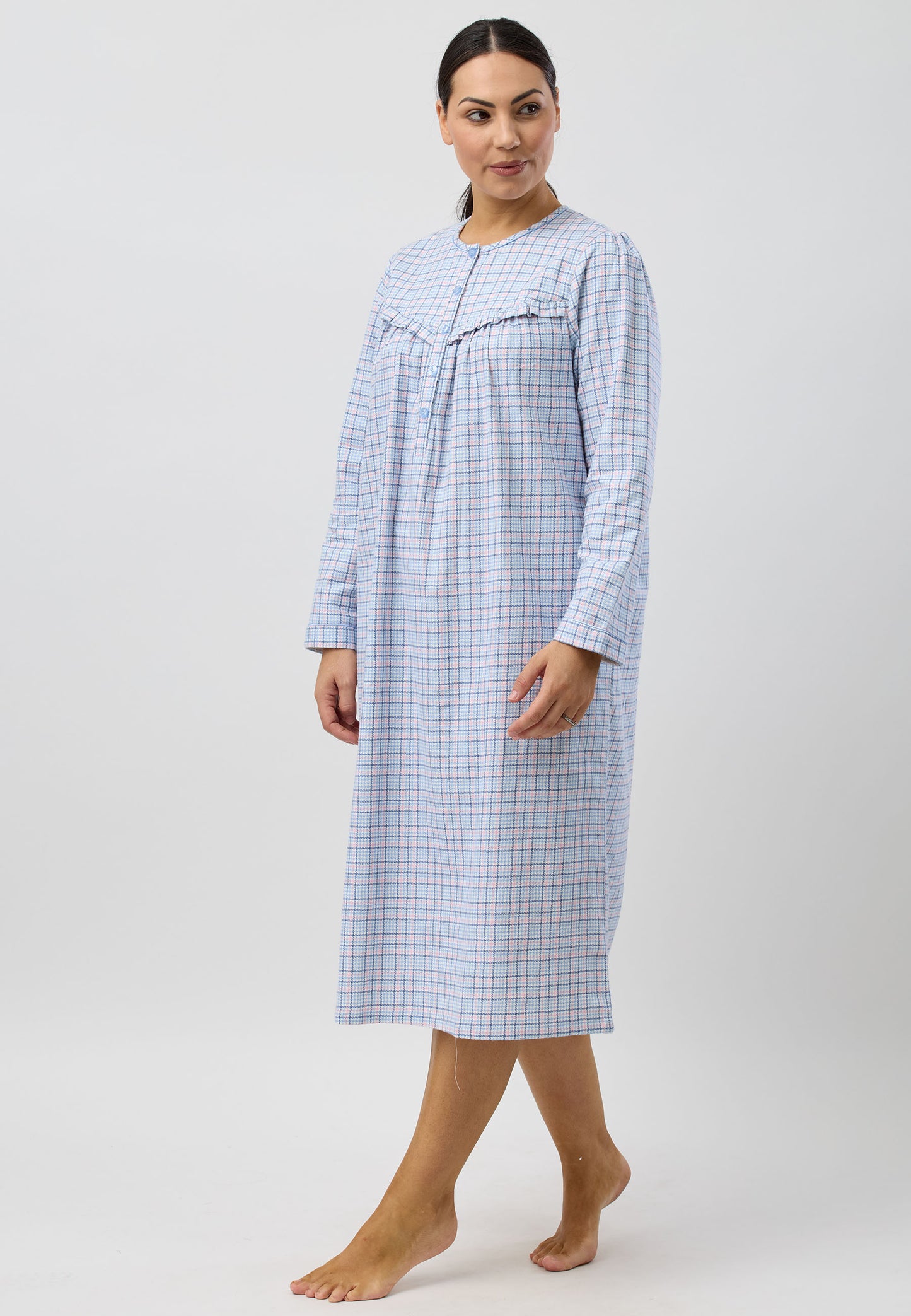 HOUNDSTOOTH NIGHTIE BLUE - SK625H5