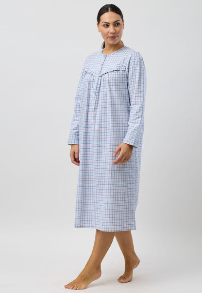 HOUNDSTOOTH NIGHTIE BLUE - SK625H5