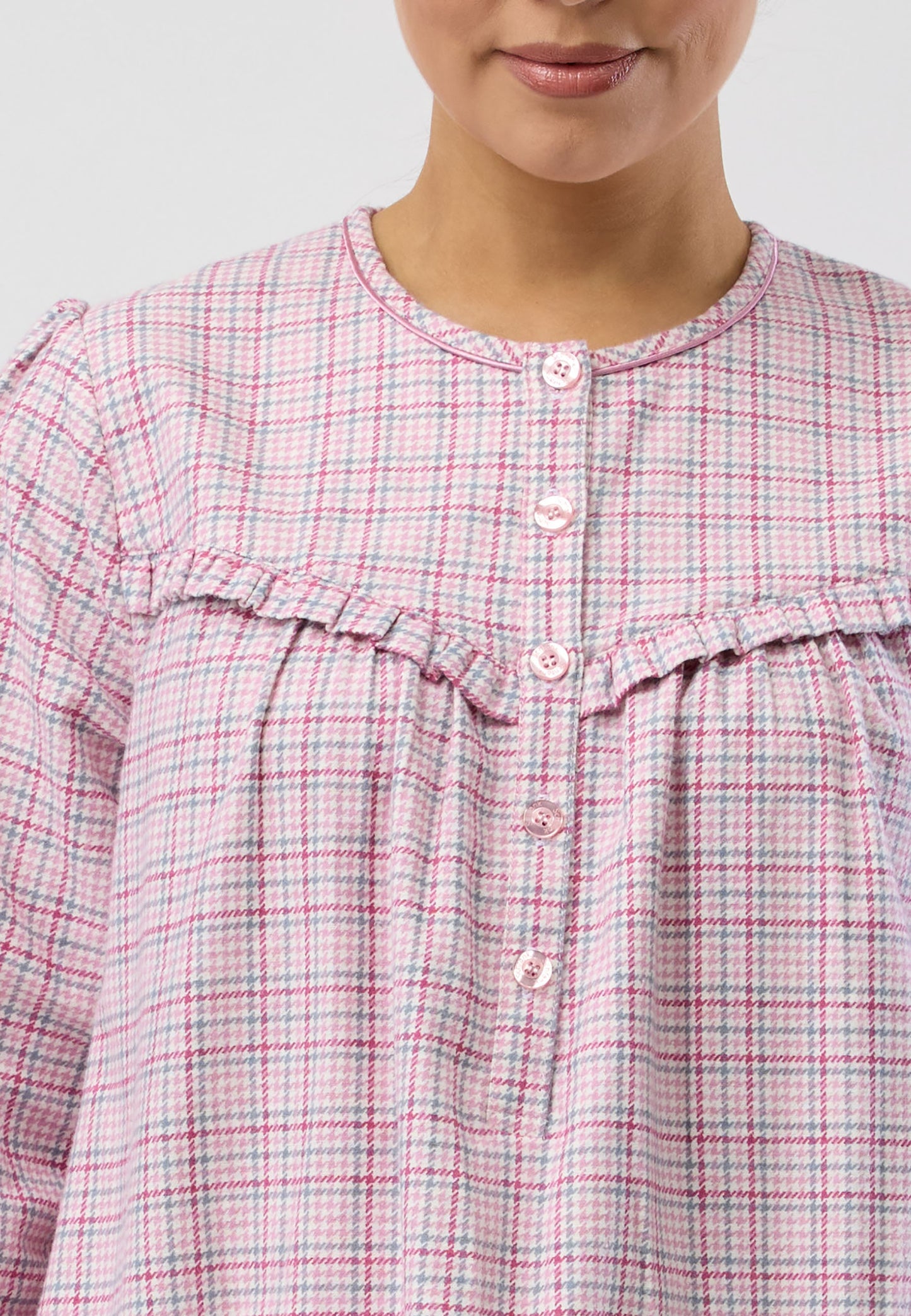 HOUNDSTOOTH NIGHTIE PINK - SK625H5