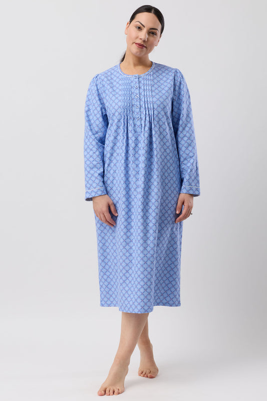 LATTICE NIGHTIE BLUE - SK628L6