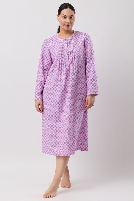 LATTICE NIGHTIE PINK - SK628L6