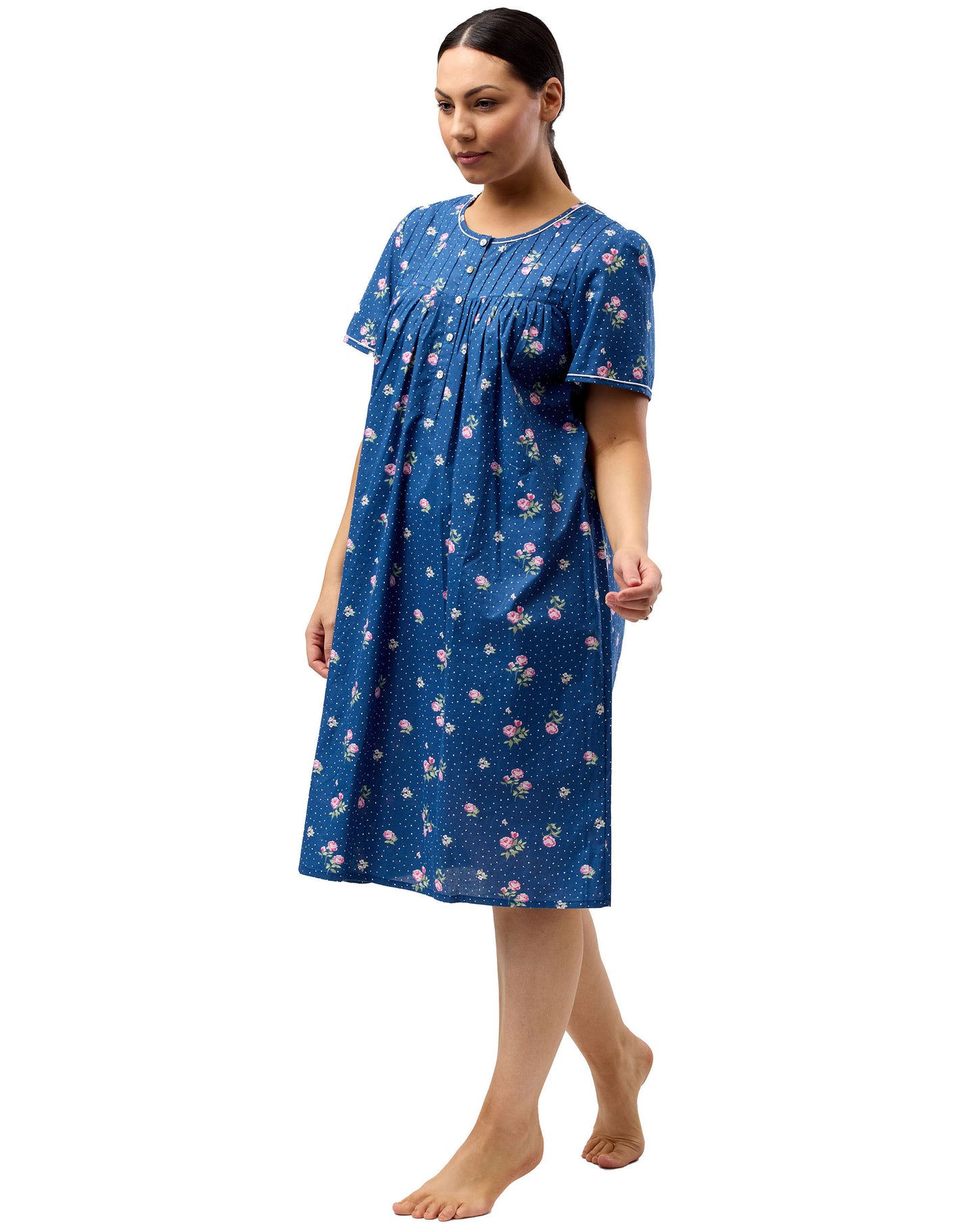 SHORT SLEEVE FLORAL SPOT NITE NAVY - SK701F