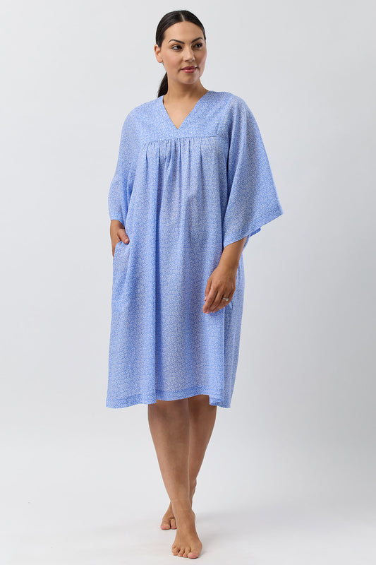 FOLIAGE SLEEP KAFTAN BLUE - SK705F5