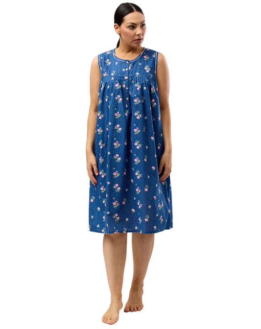 SLEEVELESS FLORAL SPOT NITE NAVY - SK801F