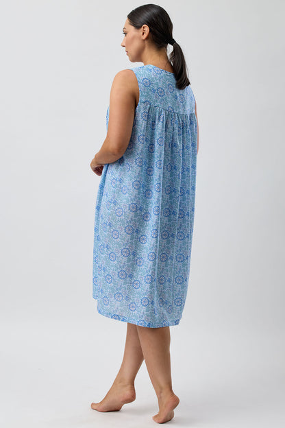 BOHO SLEEVELESS NIGHTIE SKY - SK809B5
