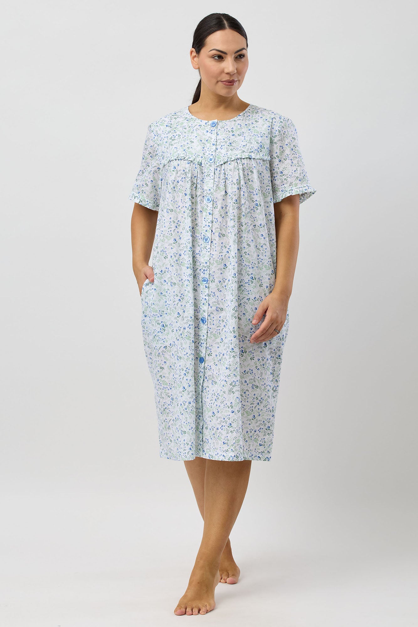 PANSIES BRUNCH COAT BLUE - SK926P5