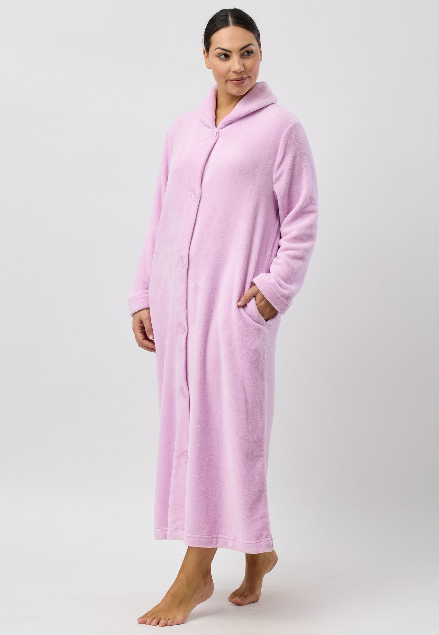 BUTTON GOWN LILAC - SK928