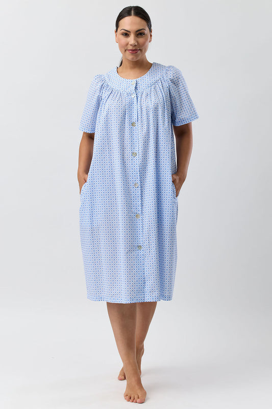 GEO BRUNCH COAT BLUE - SK936G5