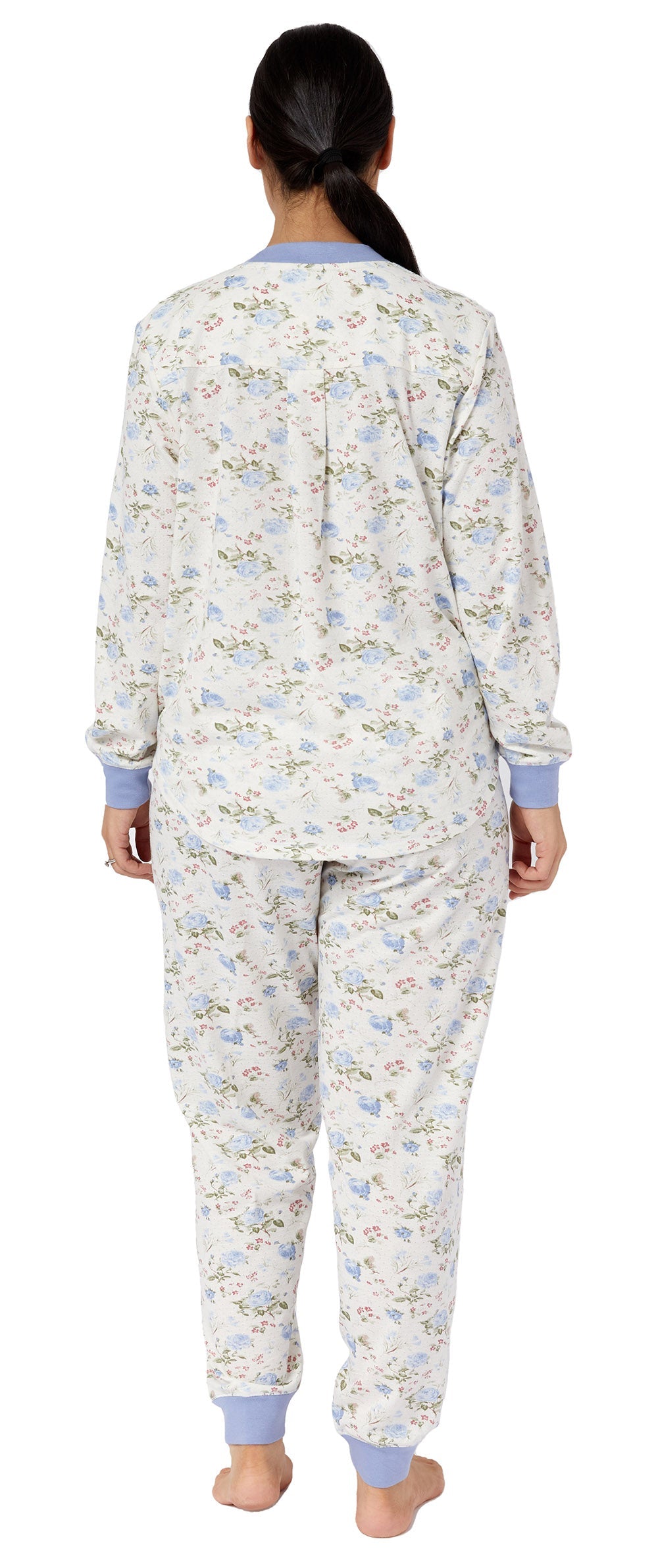 VINTAGE GARDEN SKI PJ SET BLUE - SK102VG