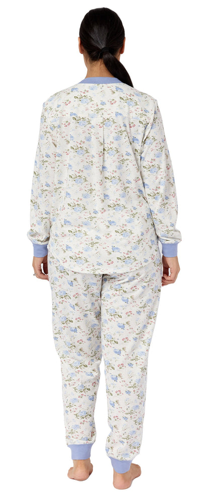 VINTAGE GARDEN SKI PJ SET BLUE - SK102VG