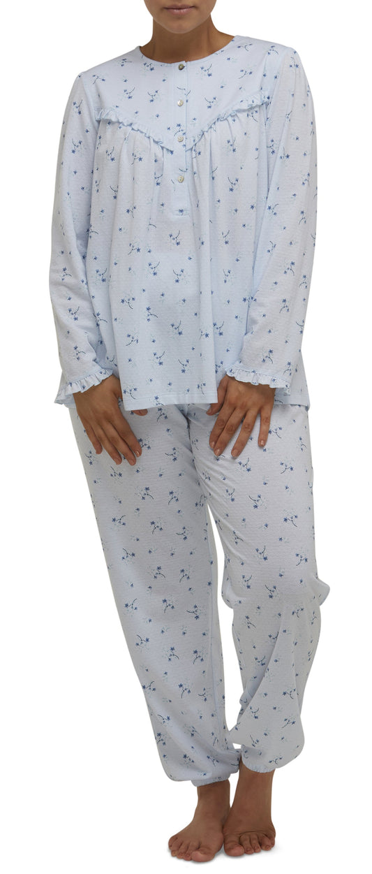 ISABEL RUFFLE PJ SET PALE BLUE - SK107I