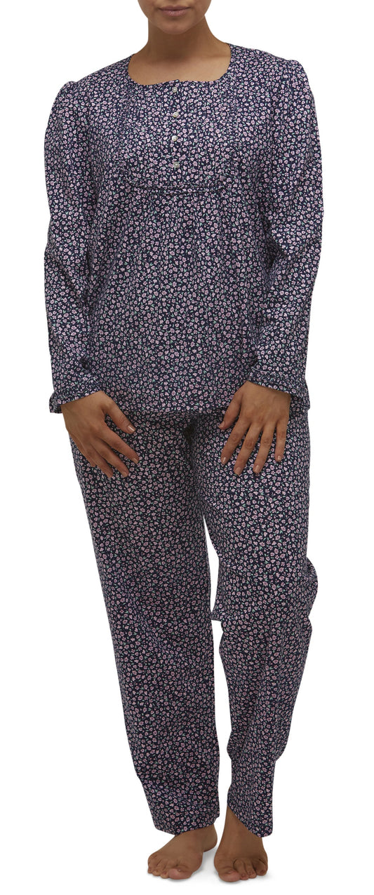 DITSY RUFFLE PJ SET NAVY -SK111D