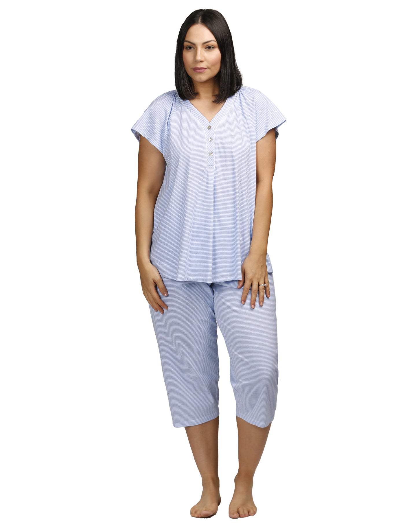 STRIPE PJ SET BLUE - SK120S – Schrank Sleepwear