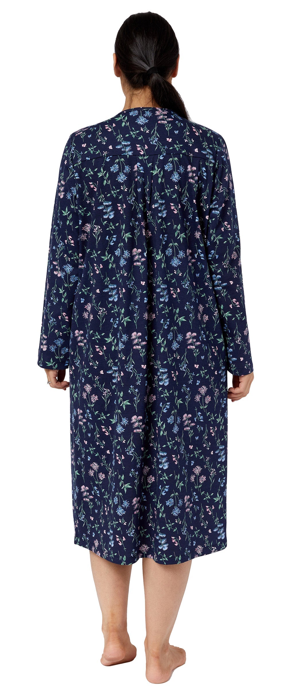 MEADOW PLEATED NIGHTIE NAVY - SK203M