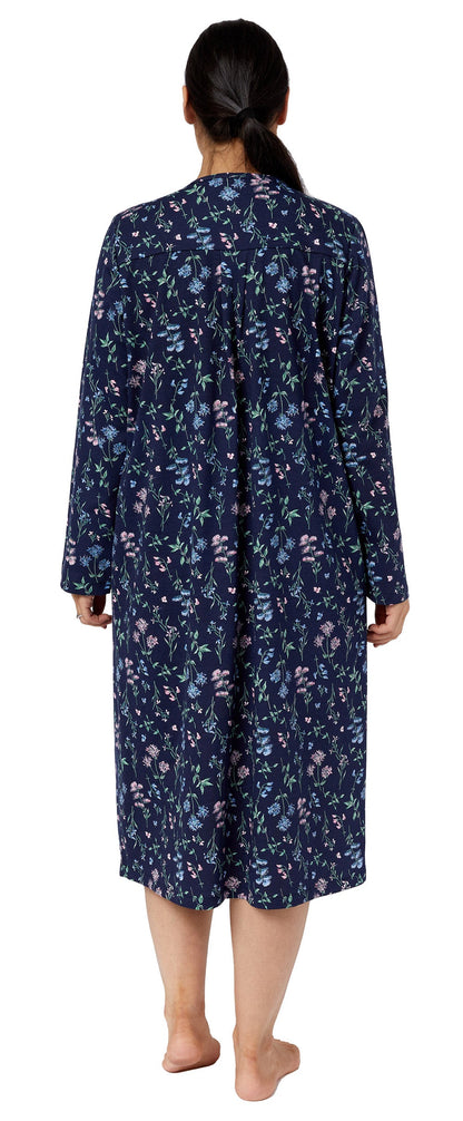 MEADOW PLEATED NIGHTIE NAVY - SK203M