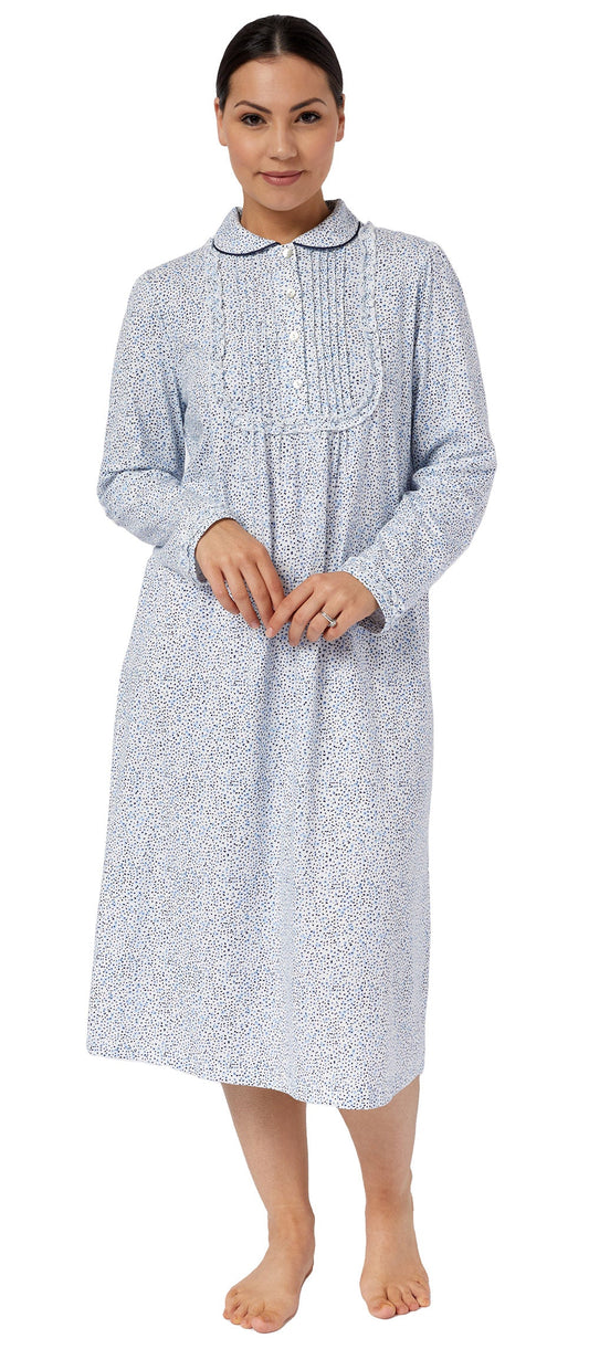 CONFETTI RUFFLE NIGHTIE BLUE - SK229C