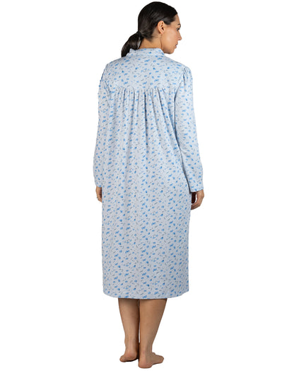 PEONY COLLAR NIGHTIE BLUE - SK240P