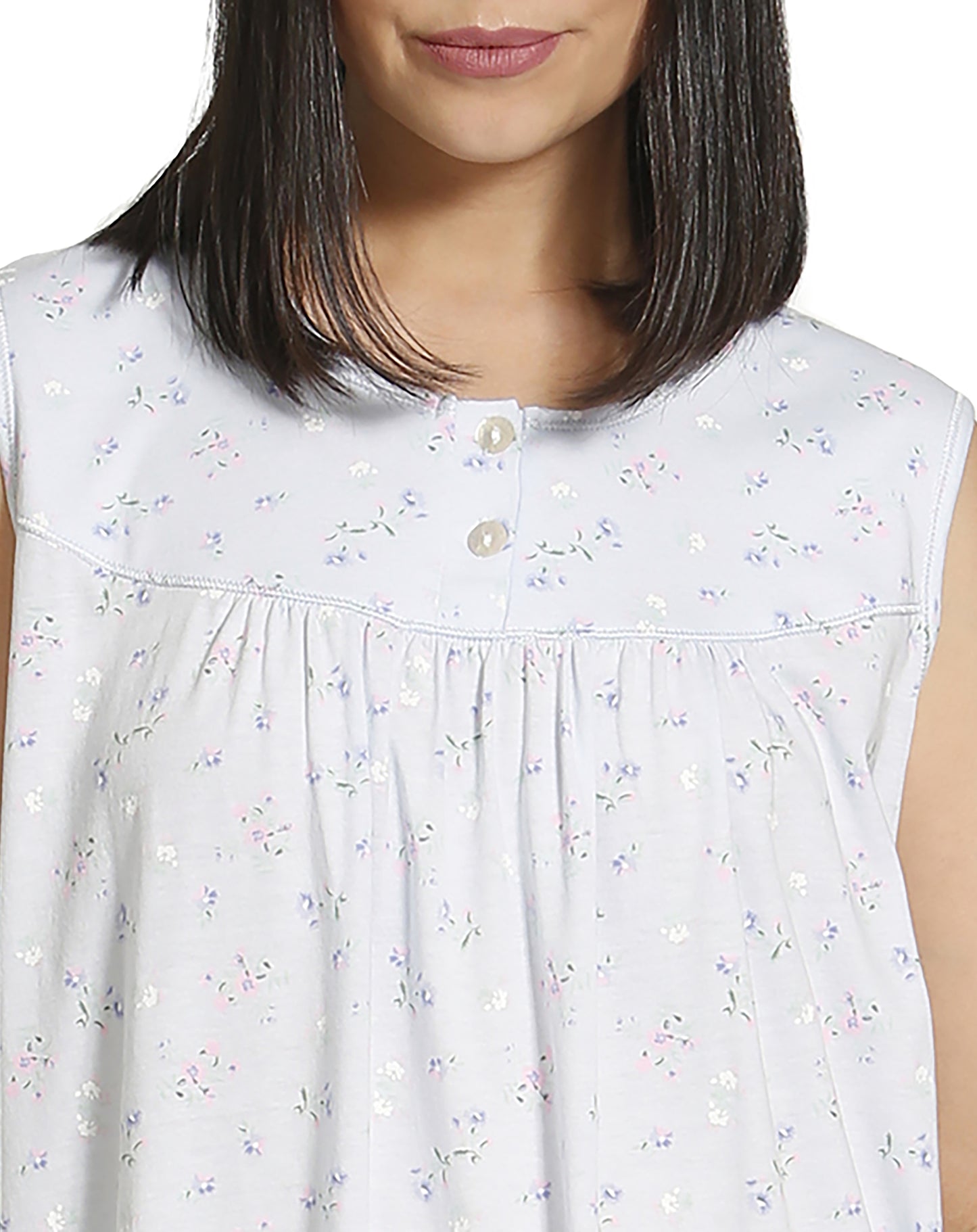 SPRING FLOWERS SLEEVELESS NIGHTIE BLUE - SK401SF