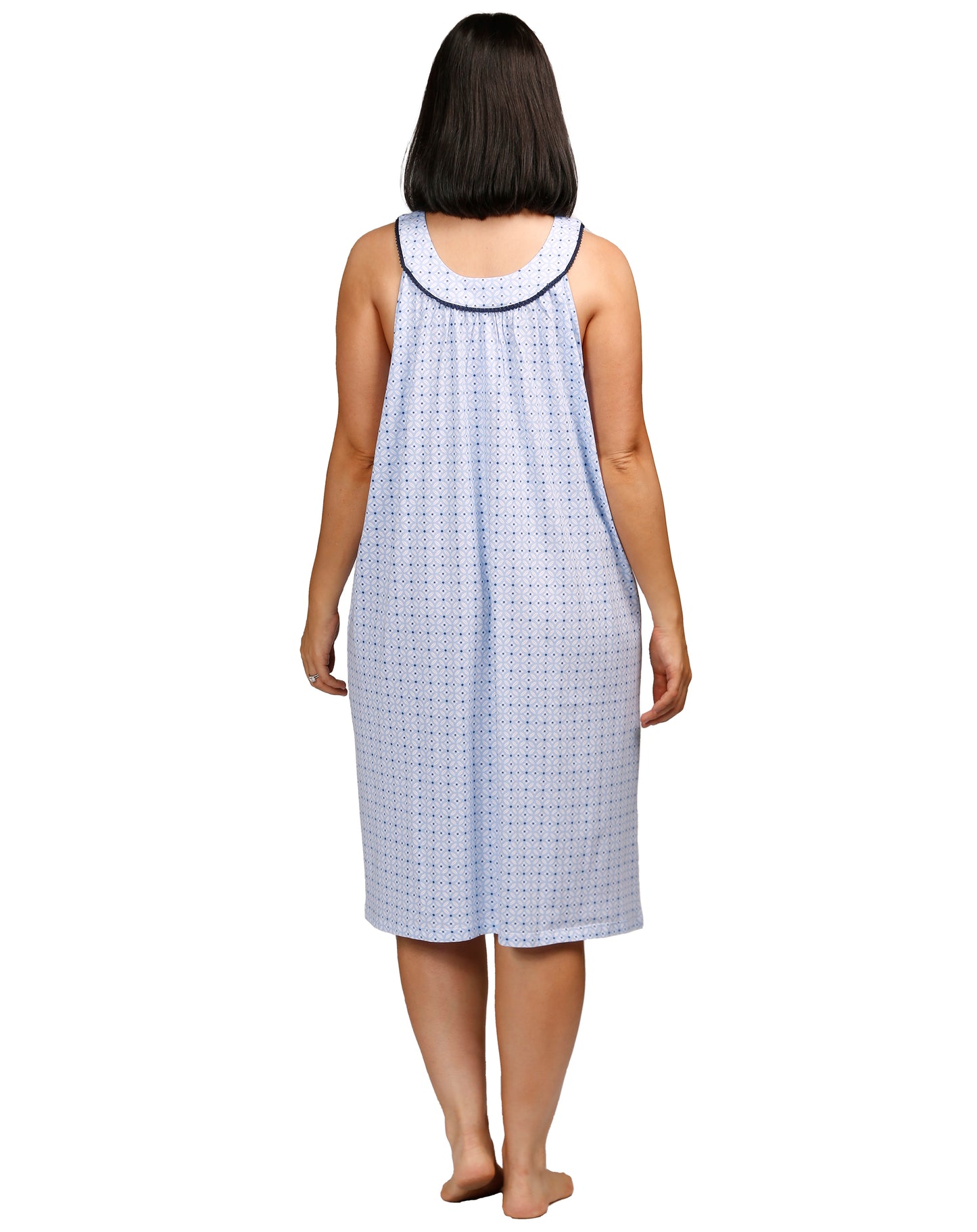 AZTEC SLEEVELESS NIGHTIE BLUE - SK409A